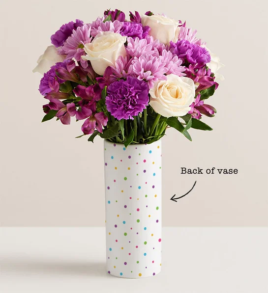 Happy Birthday Bouquet with Personalized Vase - Image 5