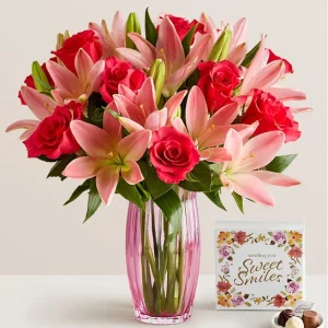 Magnificent Pink Rose & Lily Bouquet